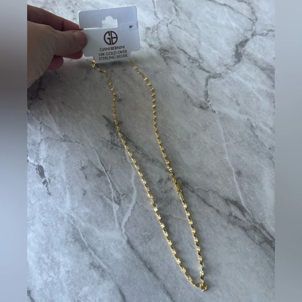 NWT Giani Bernini 18k Gold Over Sterling Silver Necklace 20 inch necklace